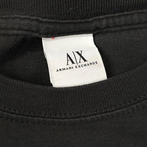 Vintage Armani Exchange T Shirt Mens Size Medium Black 90s A/X Made In USA - Picture 6 of 8